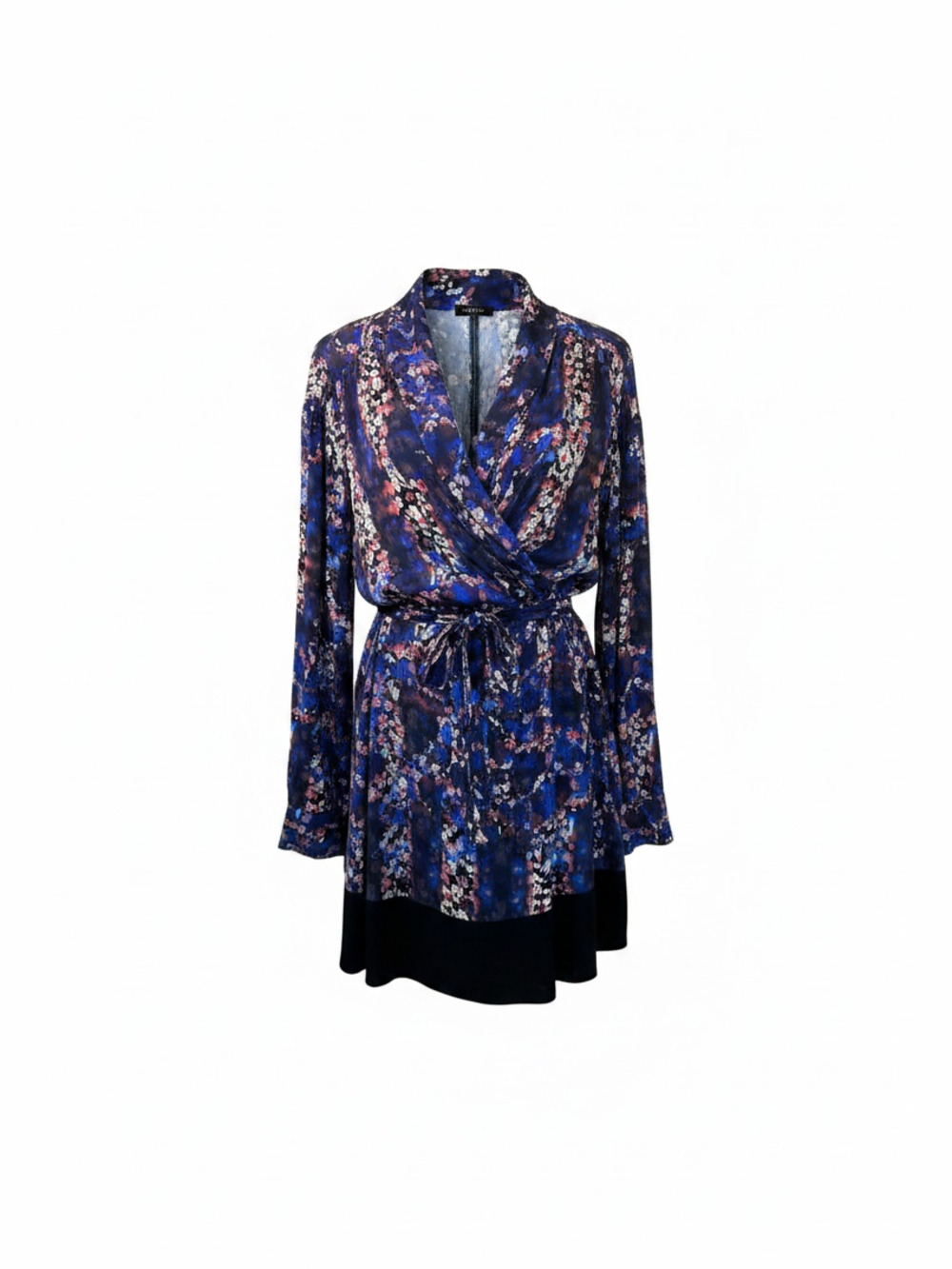Reiss Carla Ditsy Floral Print Mini Dress with Tie Waist
